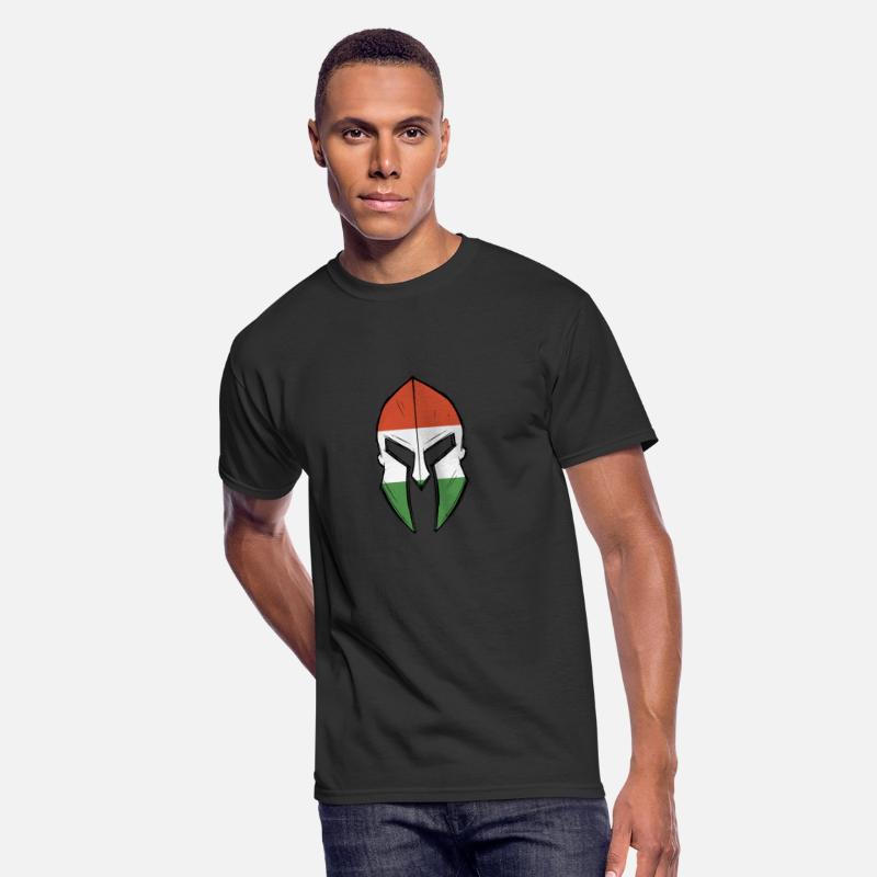 hungarian flag in Spartan warrior Helmet