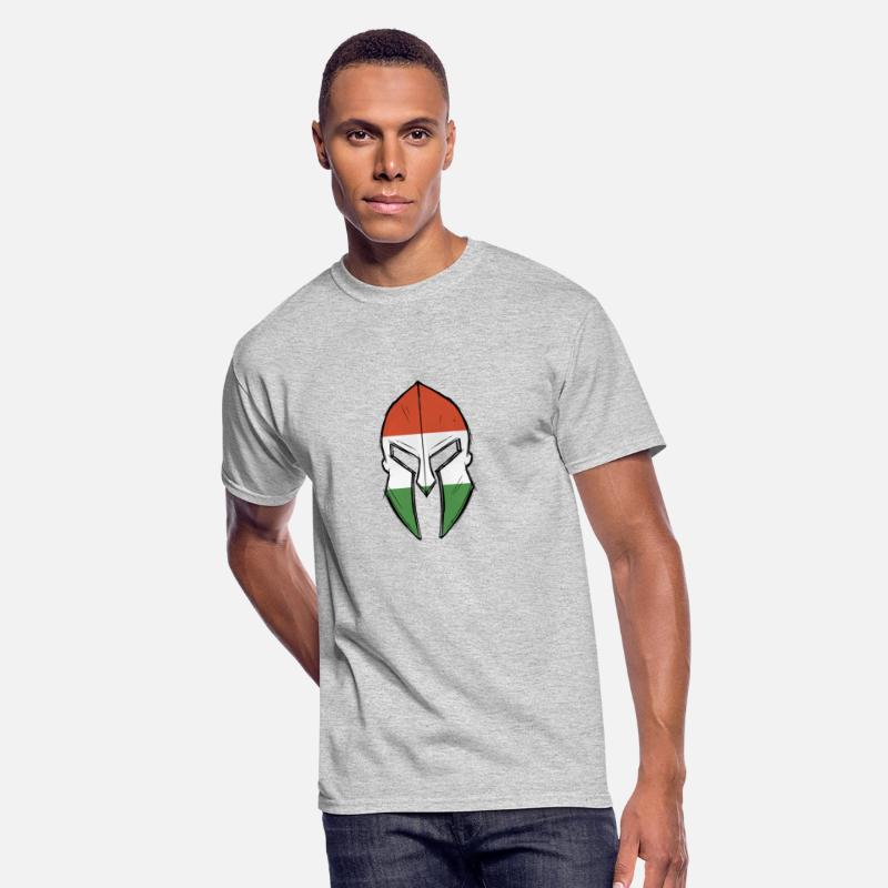 hungarian flag in Spartan warrior Helmet