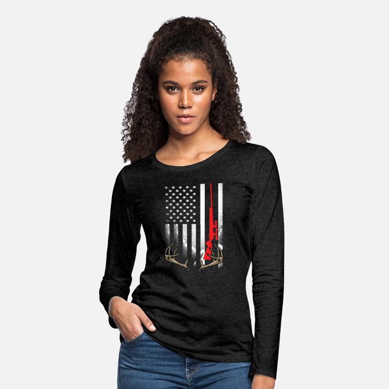 Hunter American Flag Hoodie USA Hunting Deer