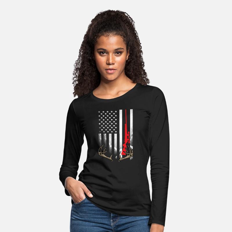 Hunter American Flag Hoodie USA Hunting Deer