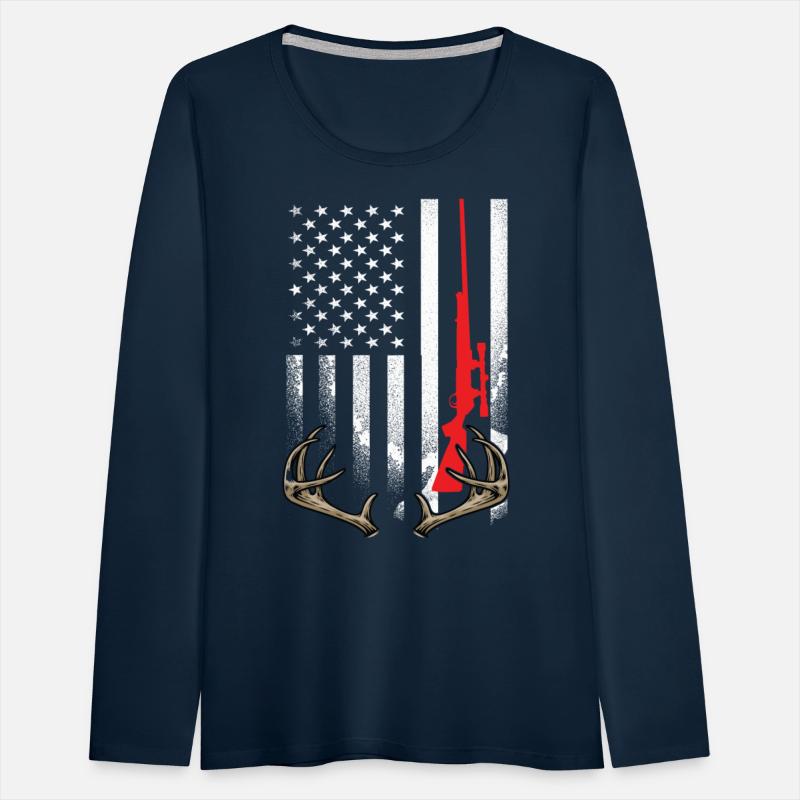 Hunter American Flag Hoodie USA Hunting Deer