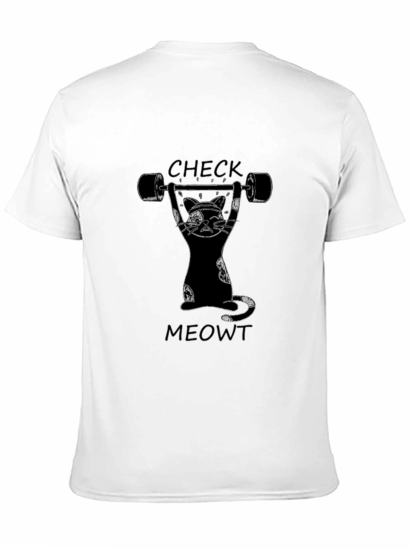 Check Meowt Funny Workout Cat T-Shirt