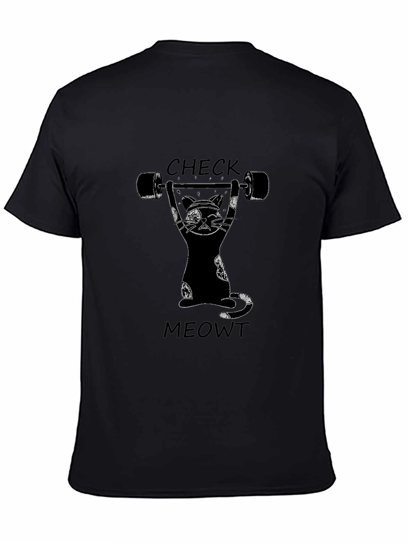 Check Meowt Funny Workout Cat T-Shirt