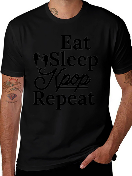 Eat Sleep Kpop Repeat Graphic Tee