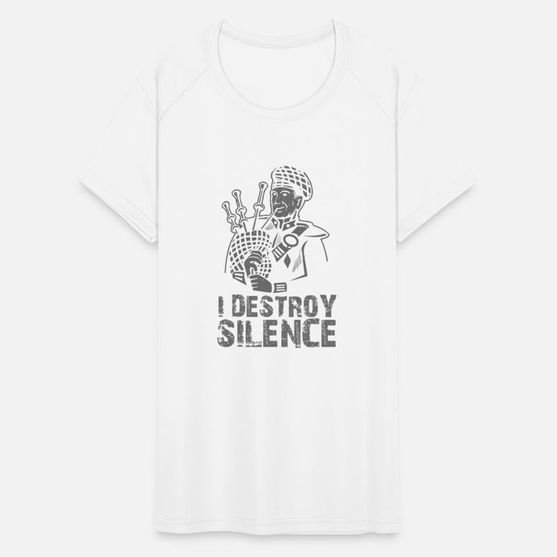 I Destroy Silence Funny Bagpiper Musician Gift