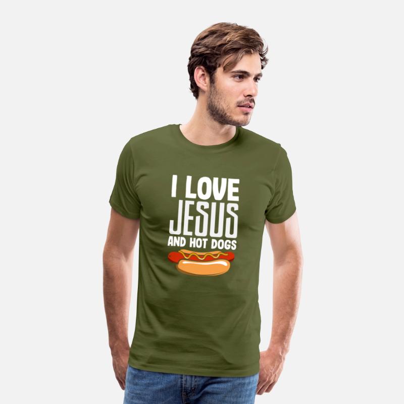 I Love Jesus And Hot Dogs Fun Design