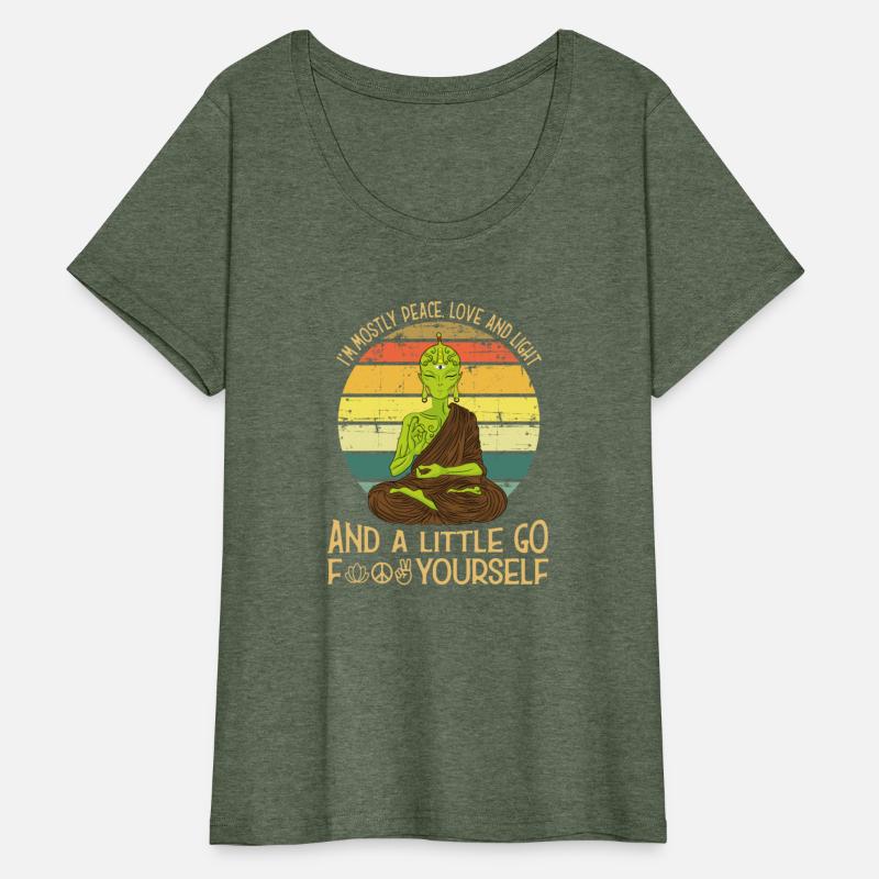 I m mostly peace love light and a little go Yoga T