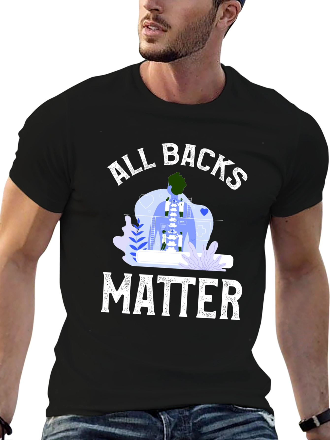 All Backs Matter T-Shirt Chiropractic Spine Tee