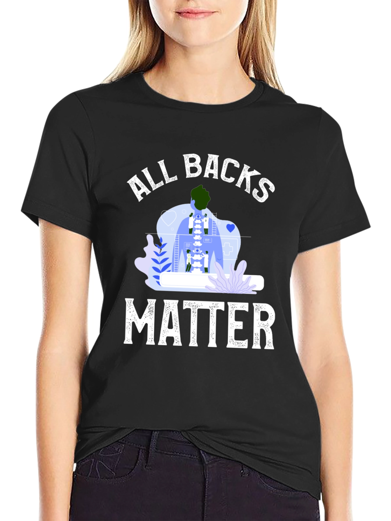 All Backs Matter T-Shirt Chiropractic Spine Tee
