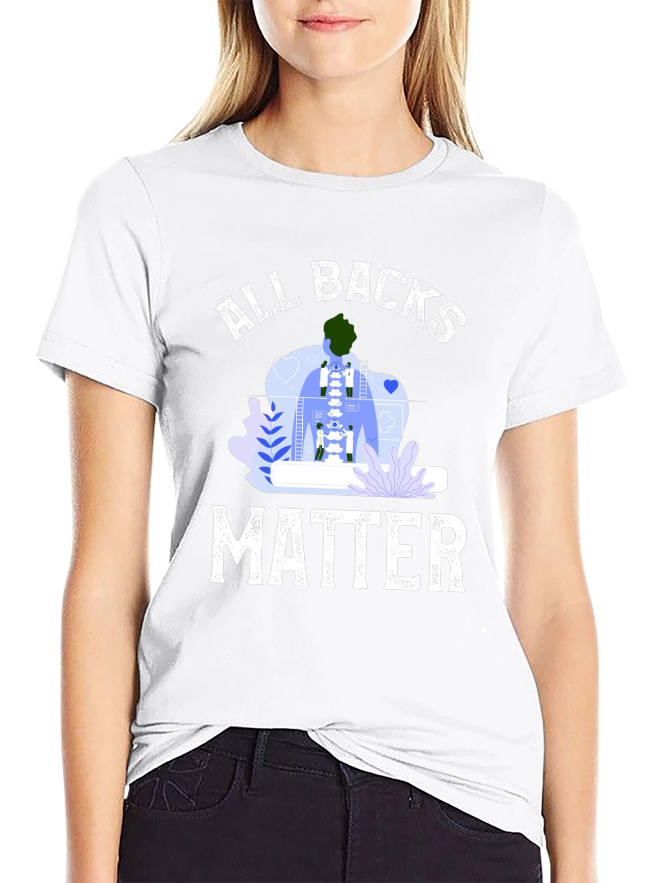 All Backs Matter T-Shirt Chiropractic Spine Tee