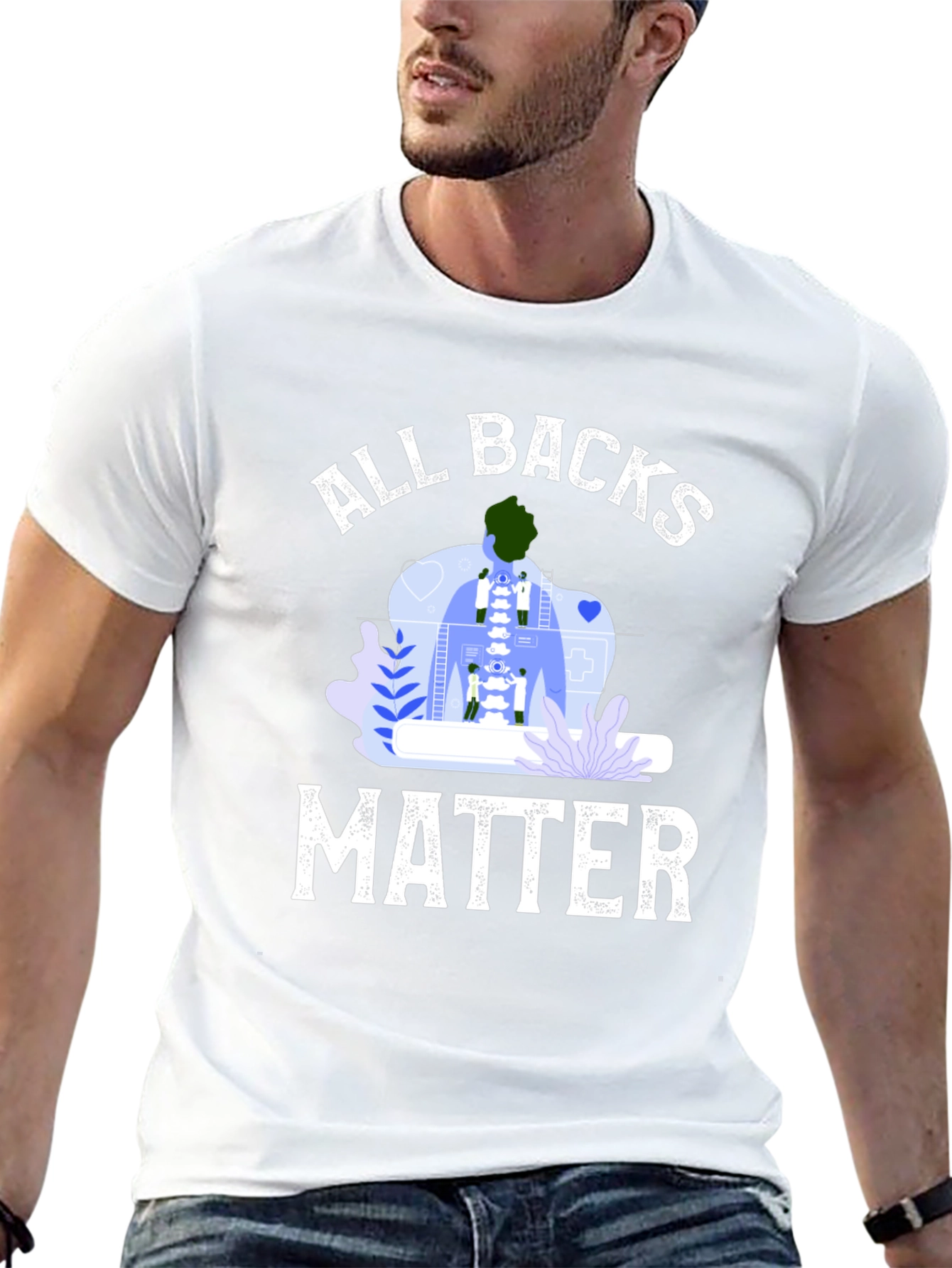 All Backs Matter T-Shirt Chiropractic Spine Tee