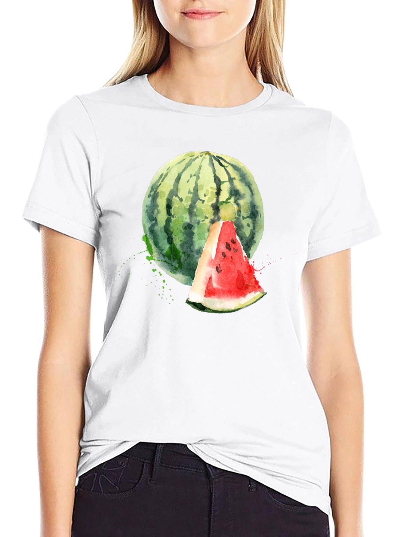 Watercolor Watermelon Graphic Tee