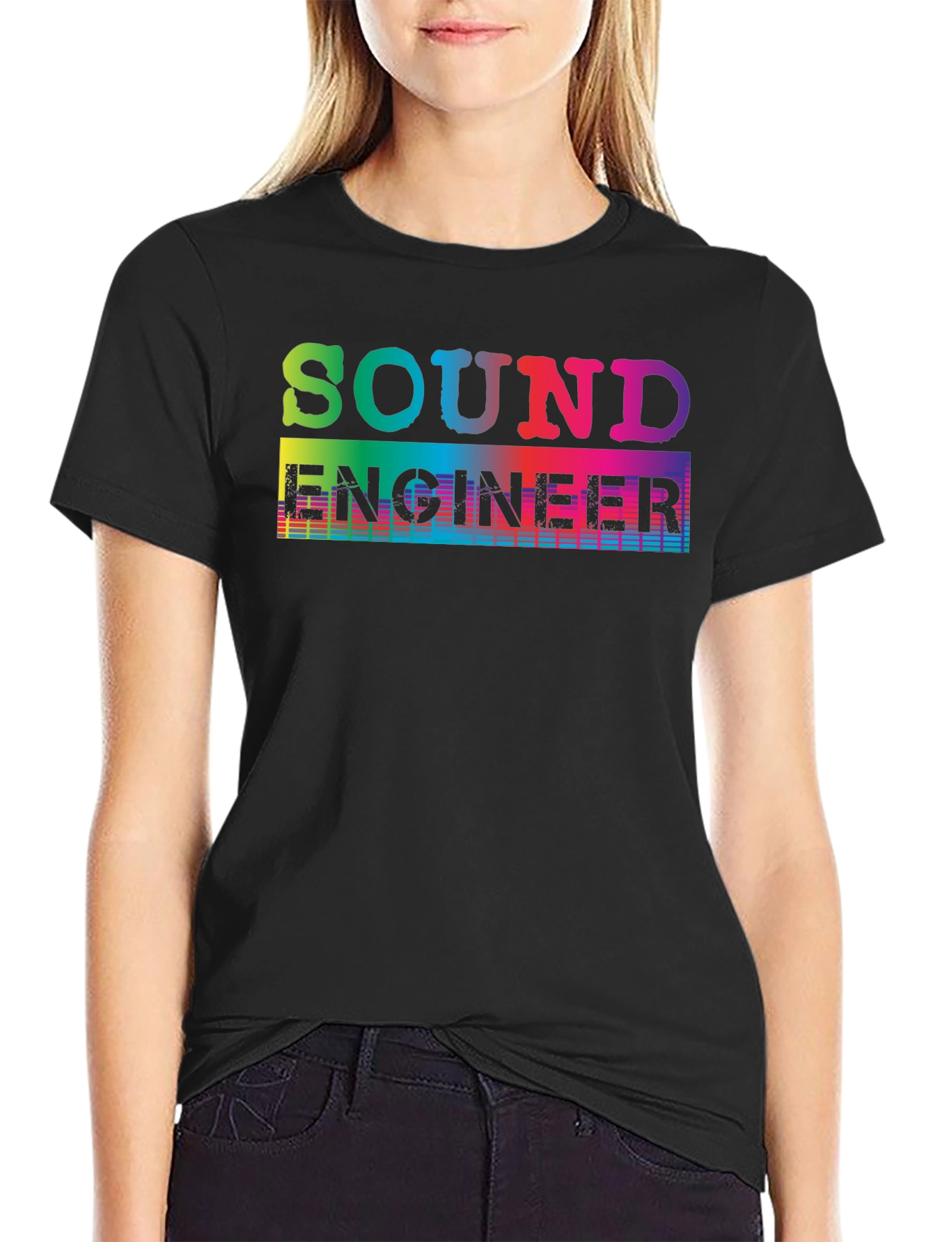 Sound Engineer T-Shirt - Rainbow Graphic Tee
