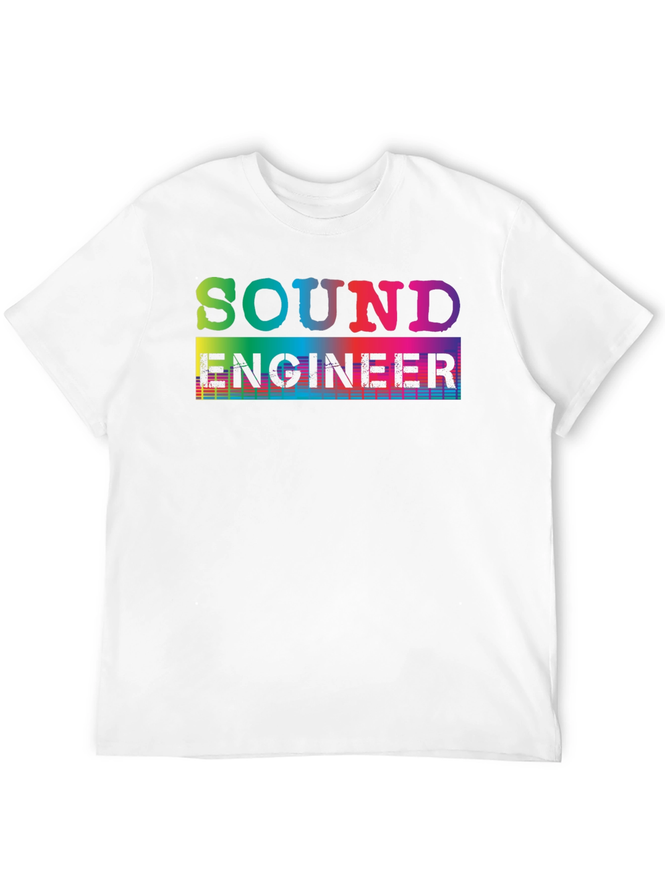 Sound Engineer T-Shirt - Rainbow Graphic Tee