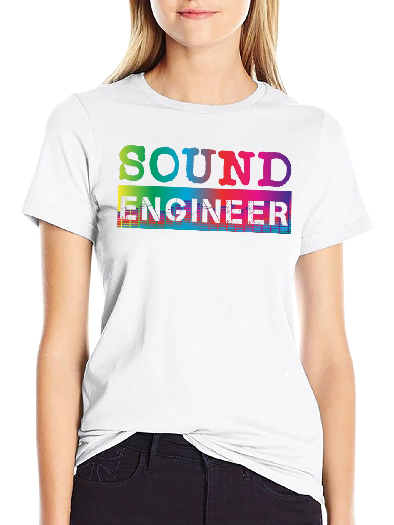 Sound Engineer T-Shirt - Rainbow Graphic Tee