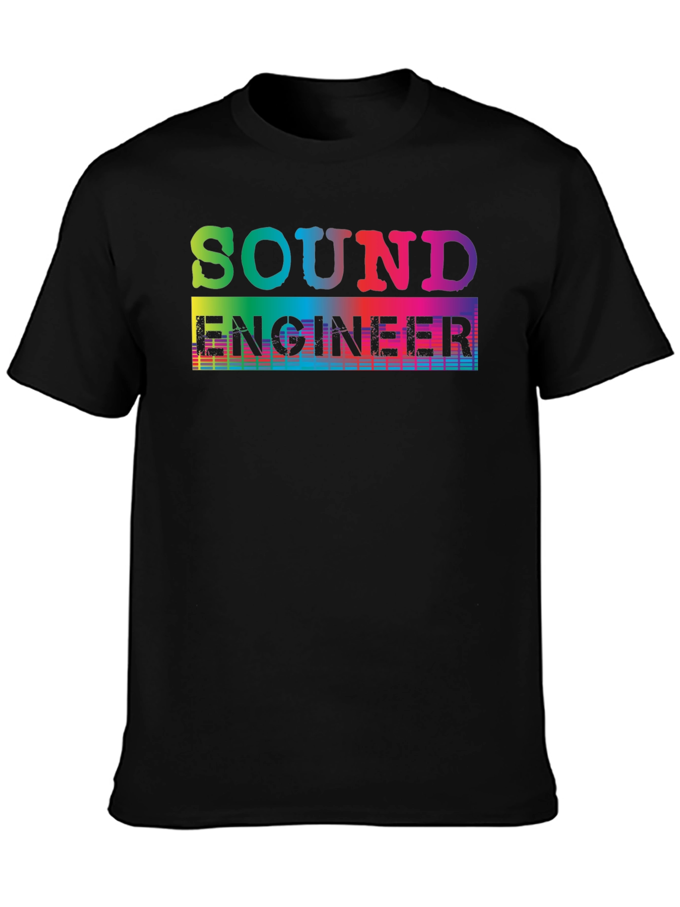 Sound Engineer T-Shirt - Rainbow Graphic Tee