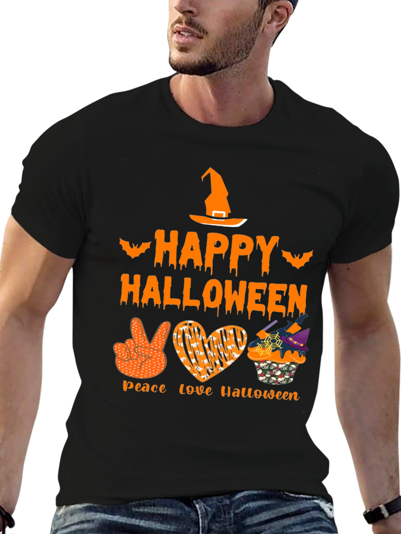 Happy Halloween Peace Love T-Shirt