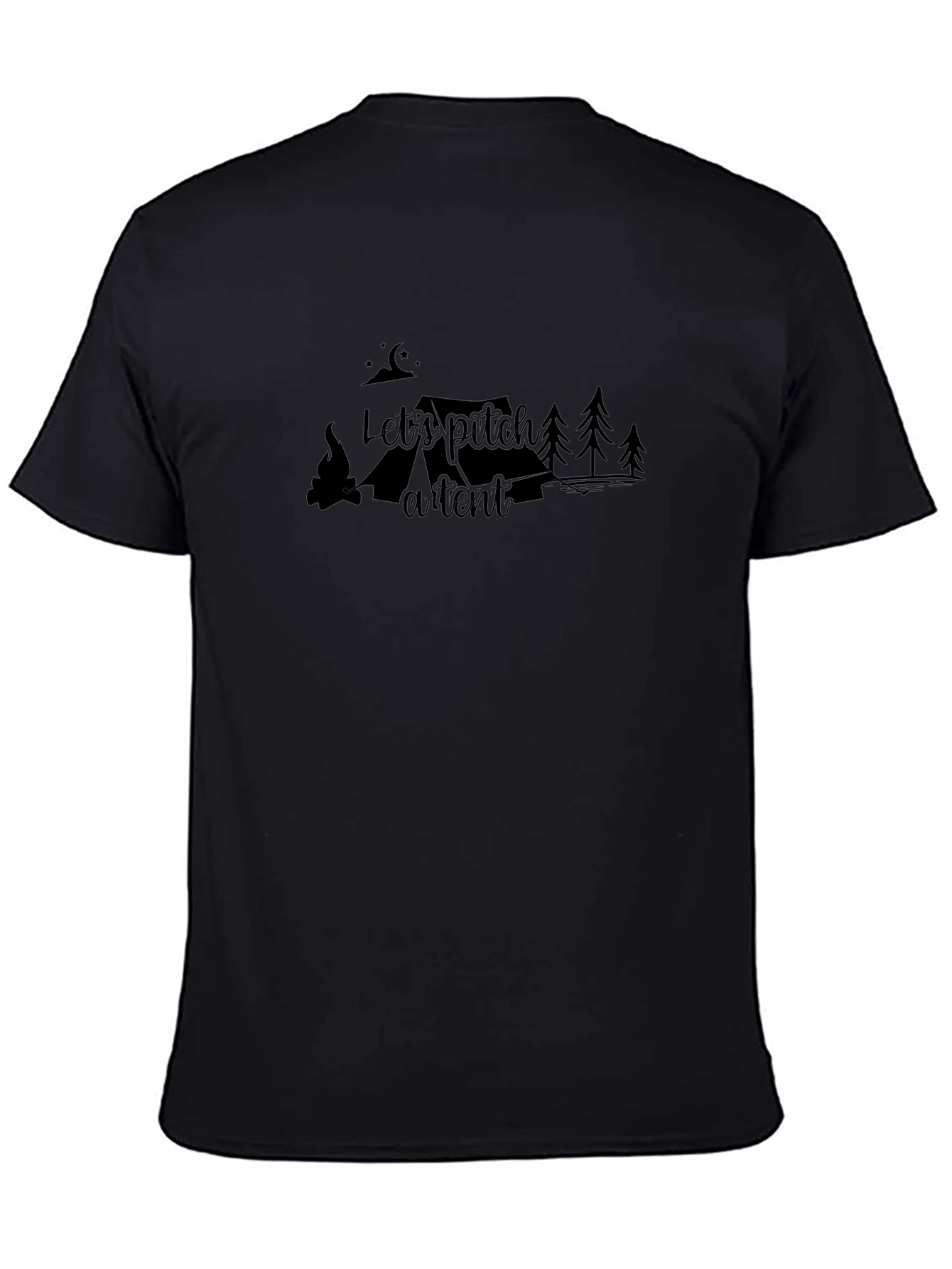 Lets Pitch a Tent Camping Graphic Tee