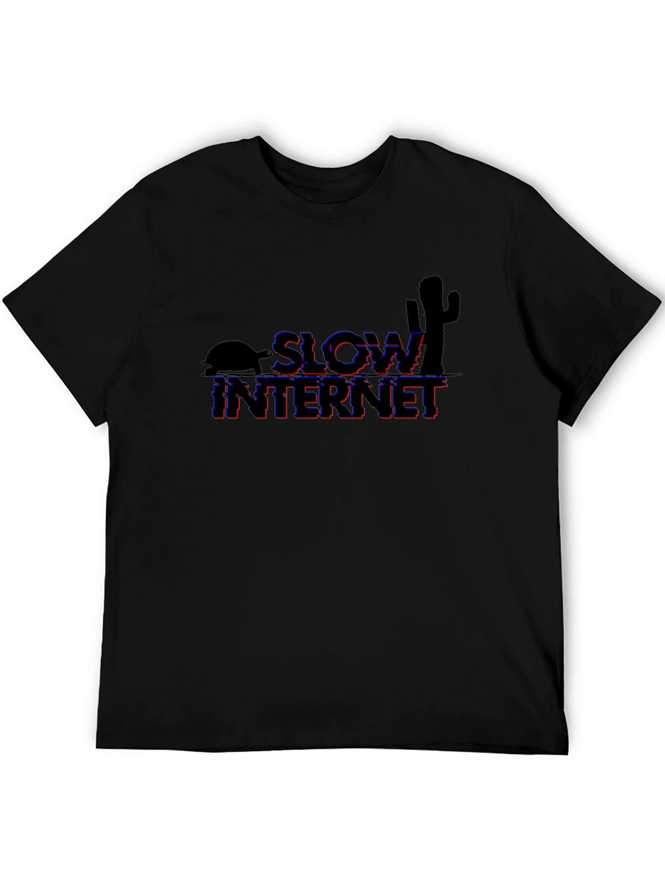 Slow Internet Graphic T-Shirt - Black