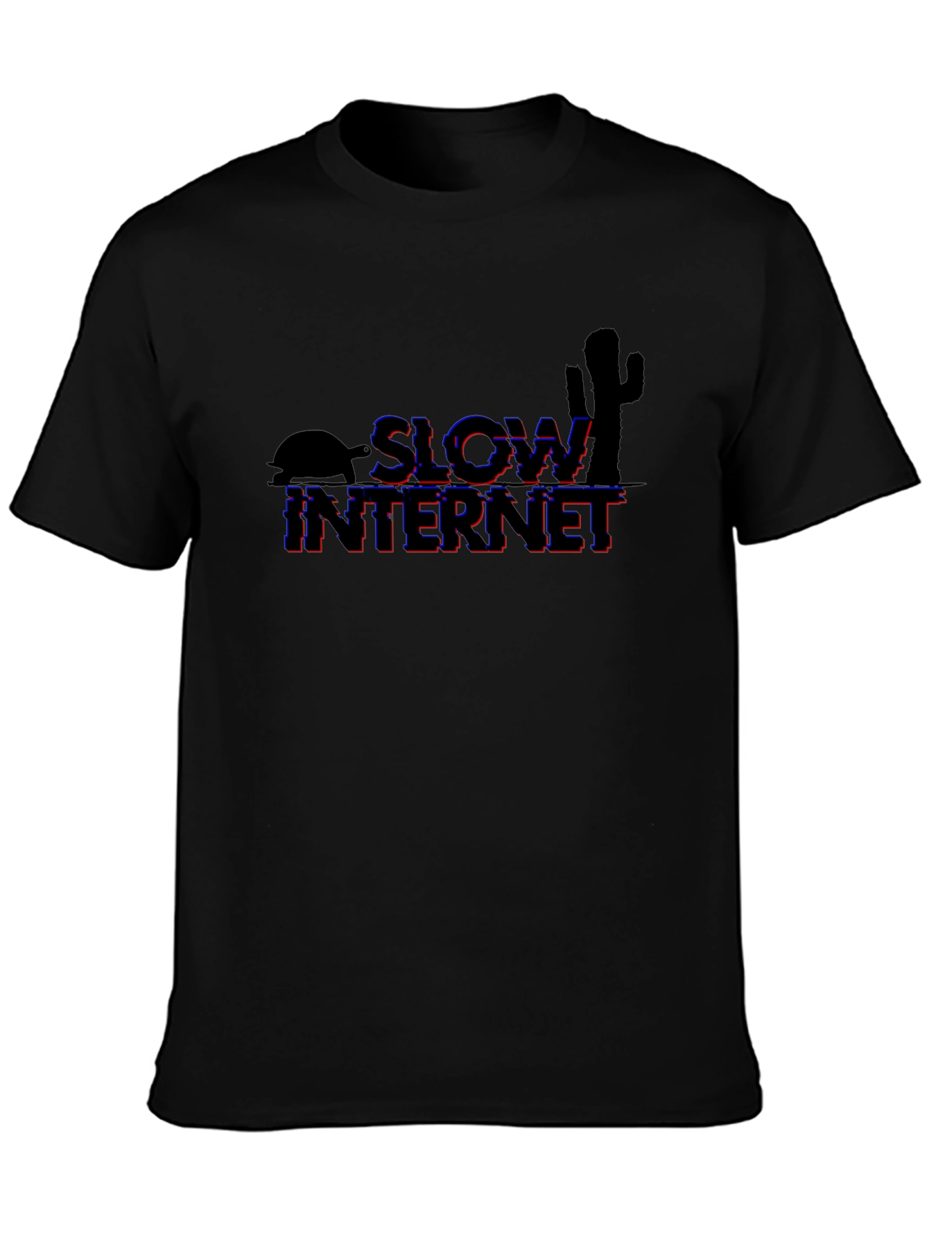 Slow Internet Graphic T-Shirt - Black