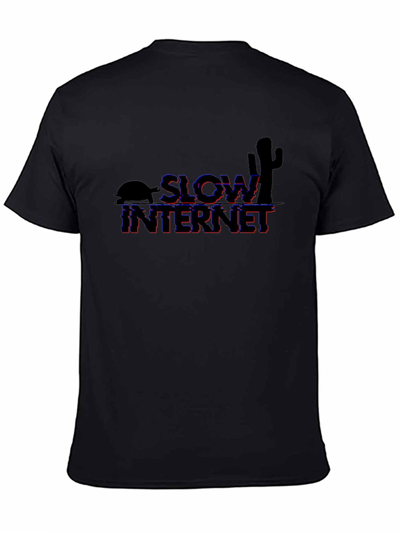 Slow Internet Graphic T-Shirt - Black