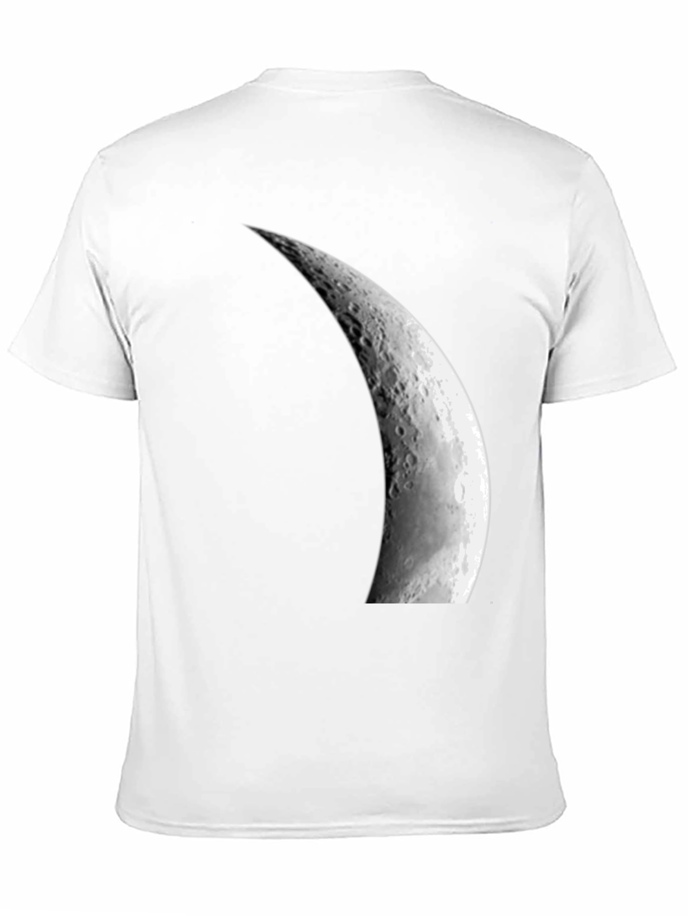 Waxing Crescent Moon Graphic Black T-Shirt
