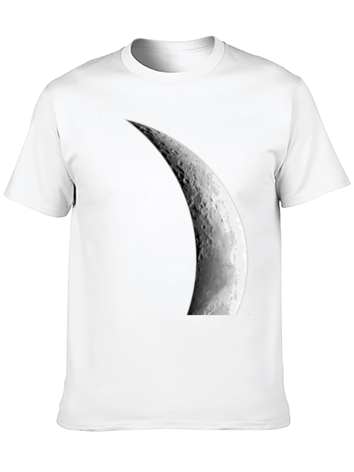 Waxing Crescent Moon Graphic Black T-Shirt