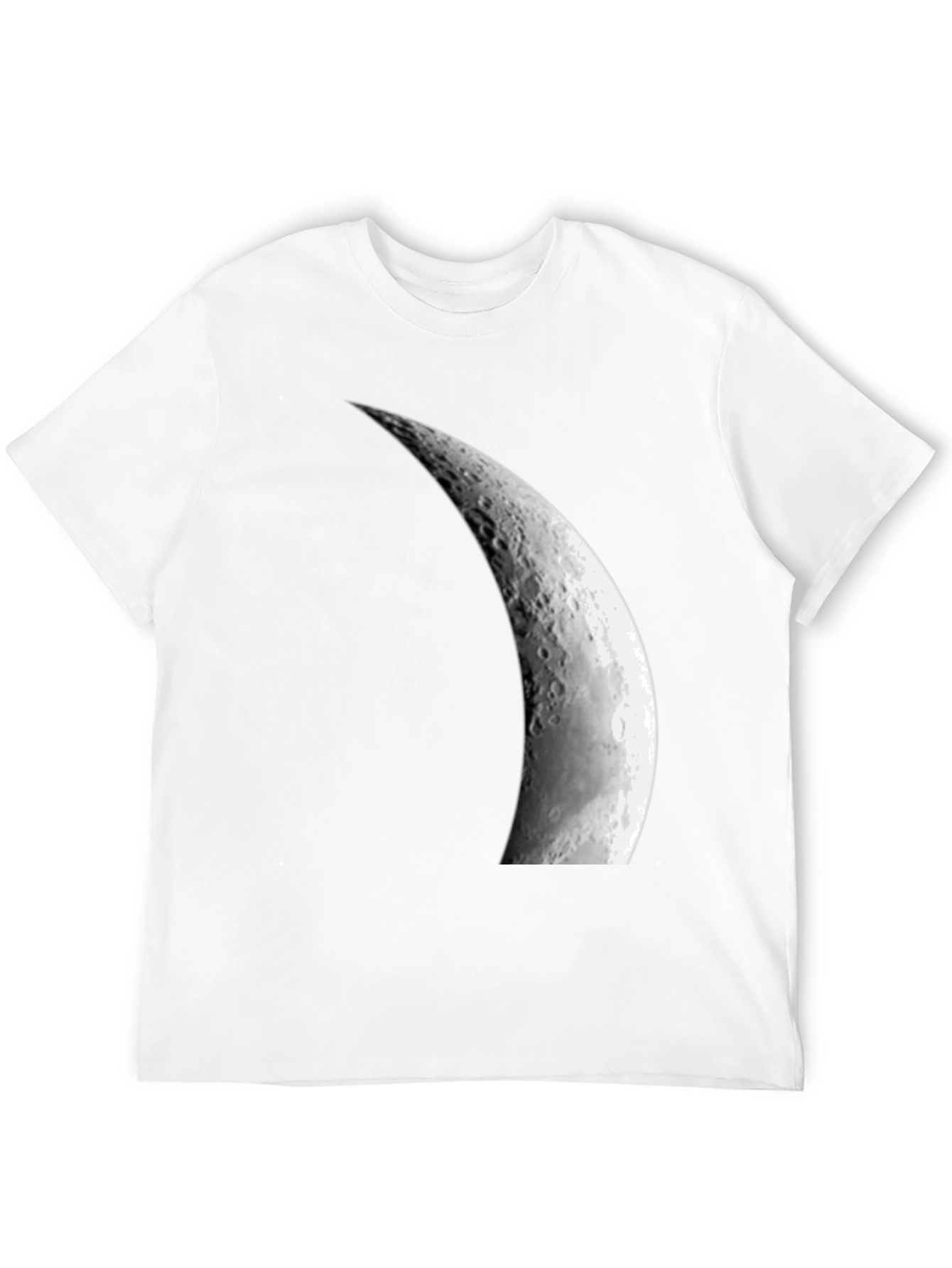 Waxing Crescent Moon Graphic Black T-Shirt