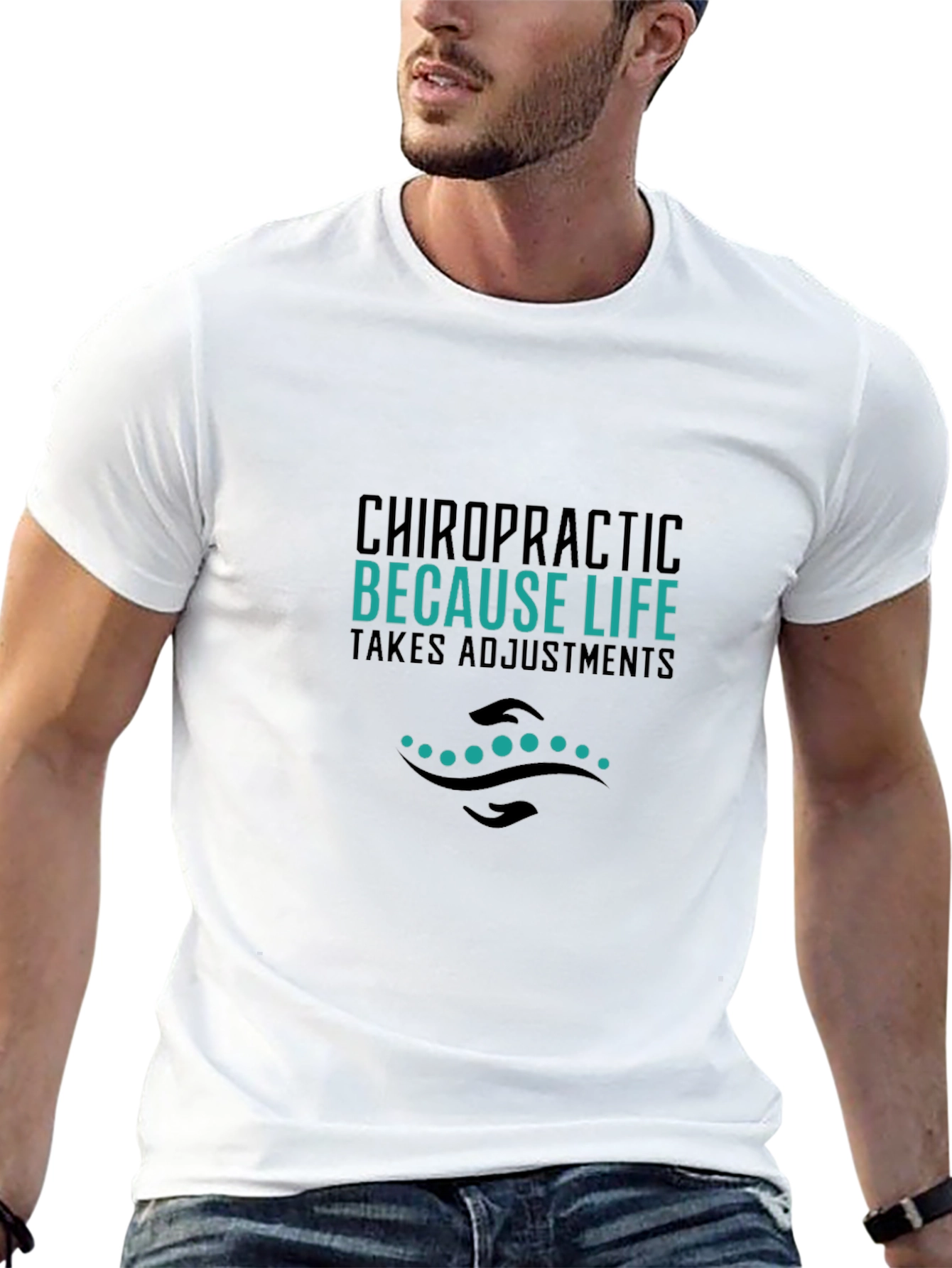 Chiropractic Adjustment Black Tee