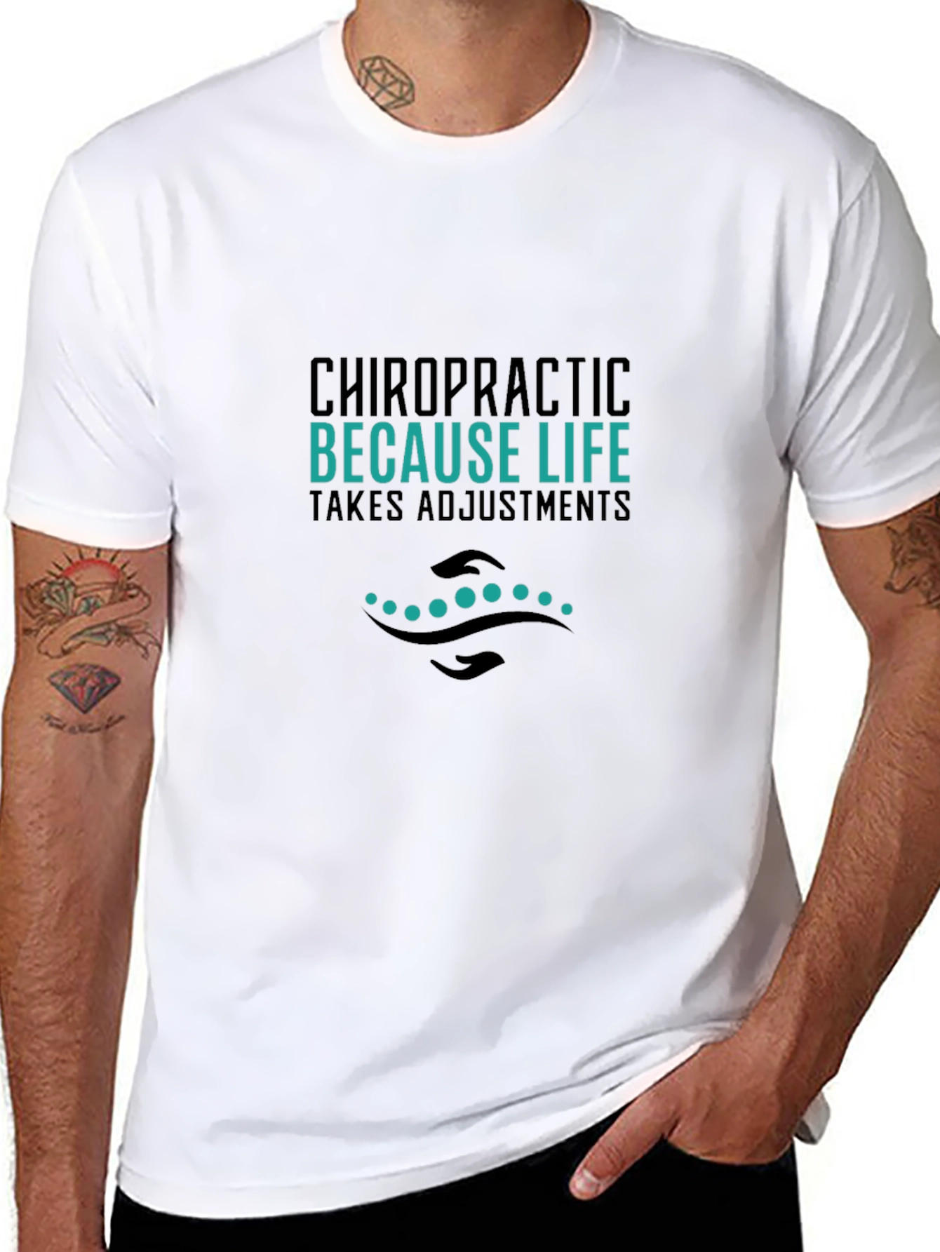 Chiropractic Adjustment Black Tee