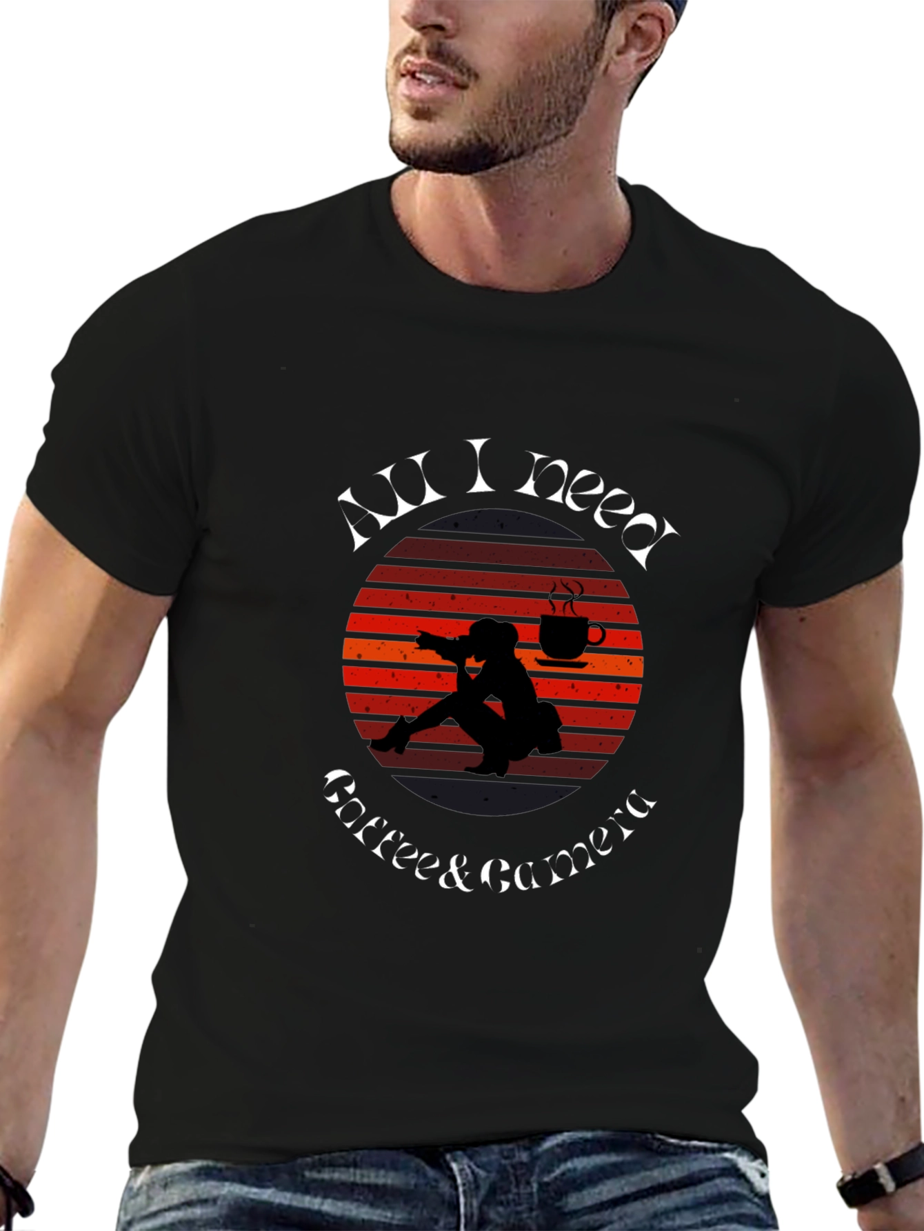 All I Need Coffee Camera T-Shirt