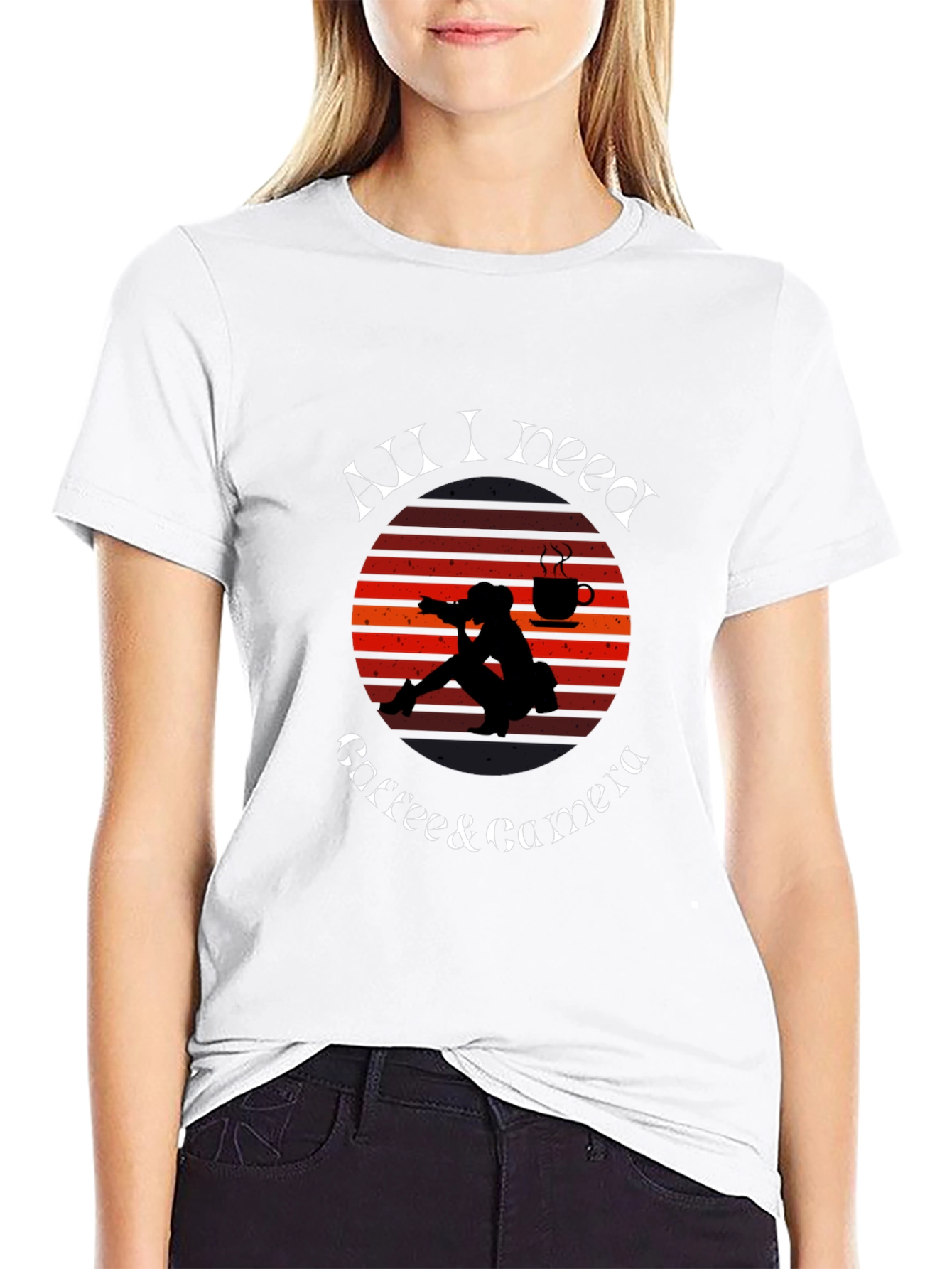 All I Need Coffee Camera T-Shirt