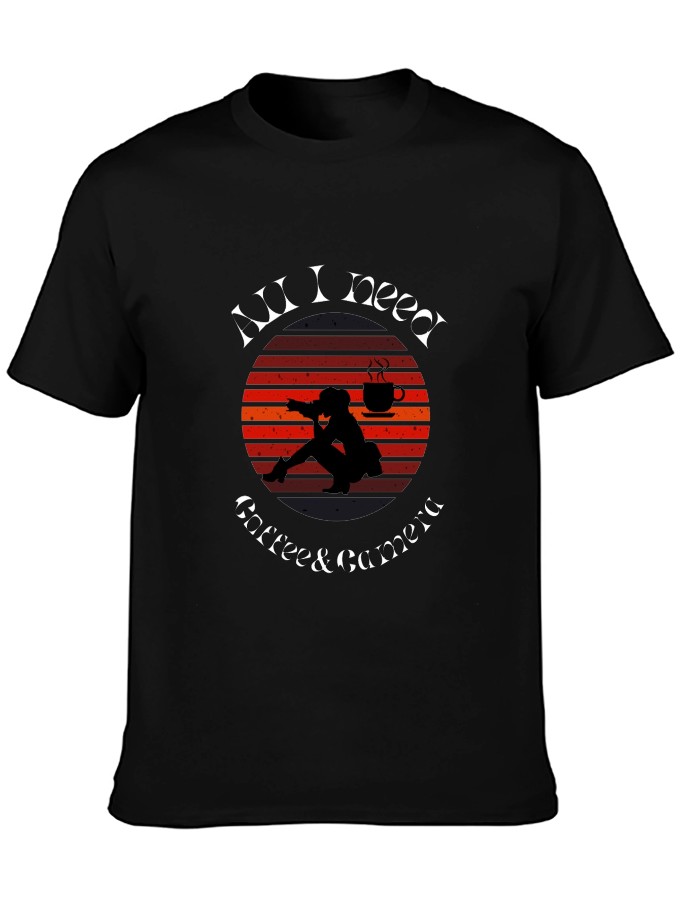 All I Need Coffee Camera T-Shirt