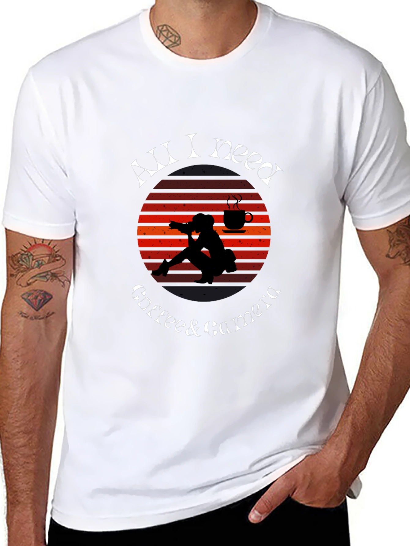 All I Need Coffee Camera T-Shirt