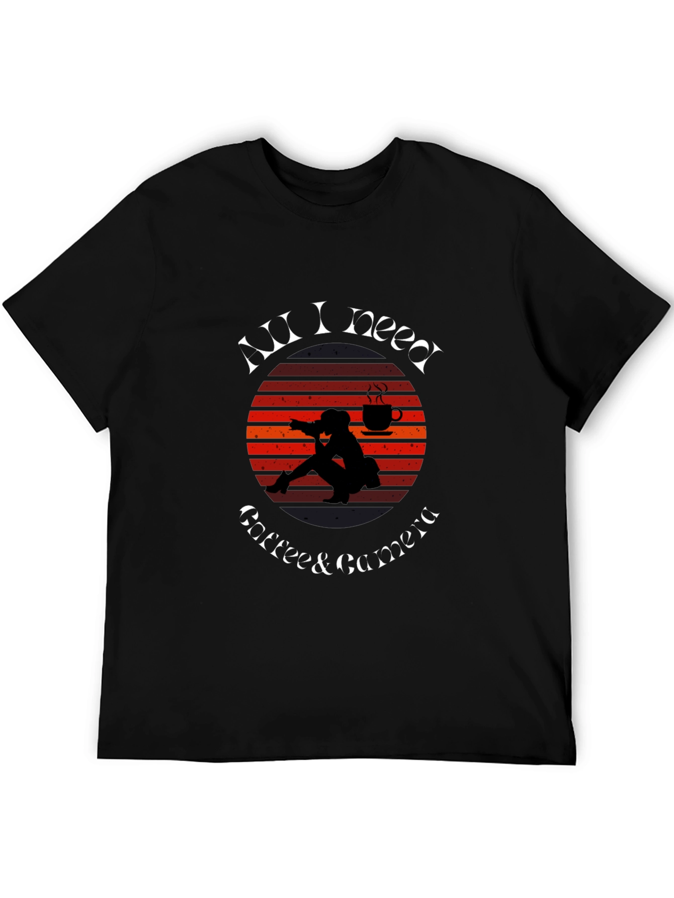 All I Need Coffee Camera T-Shirt
