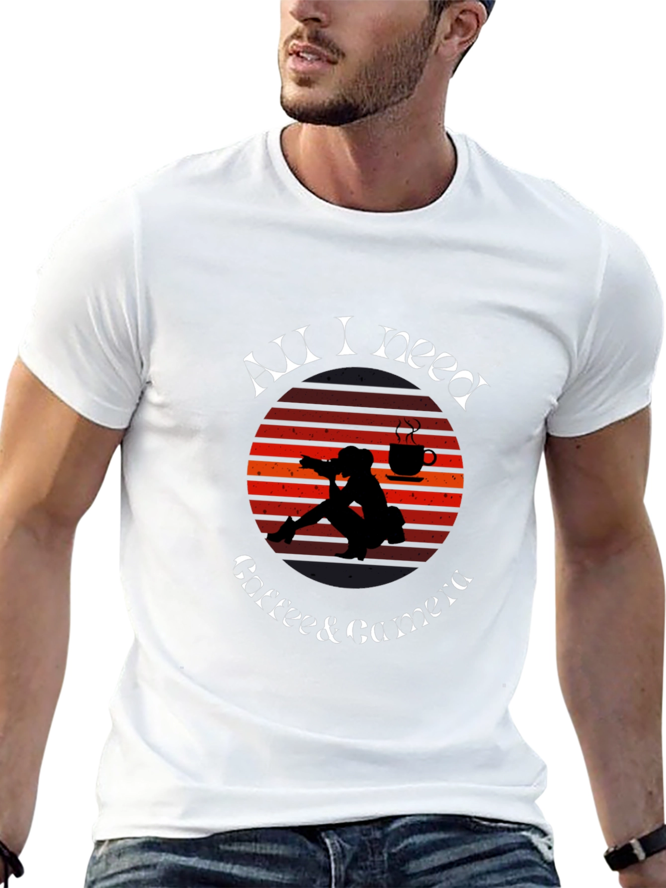 All I Need Coffee Camera T-Shirt