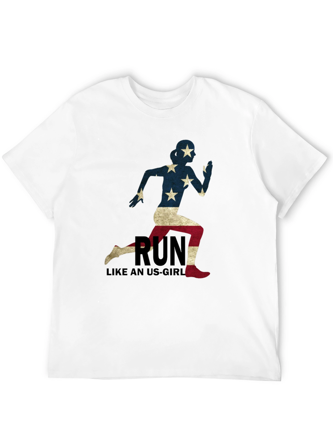Run Like an US-Girl Black Tee
