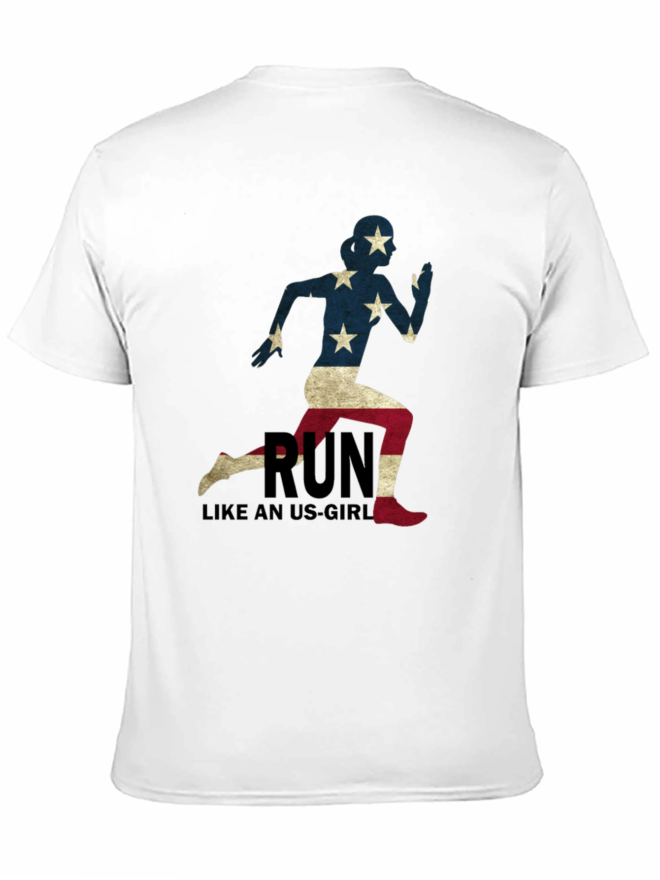 Run Like an US-Girl Black Tee