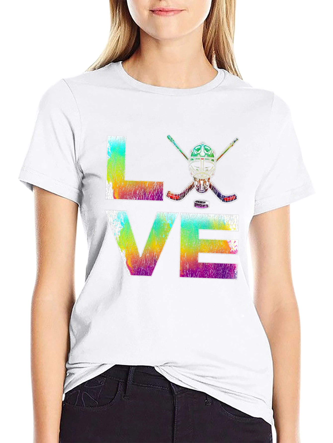 LOVE Hockey Graphic T-Shirt