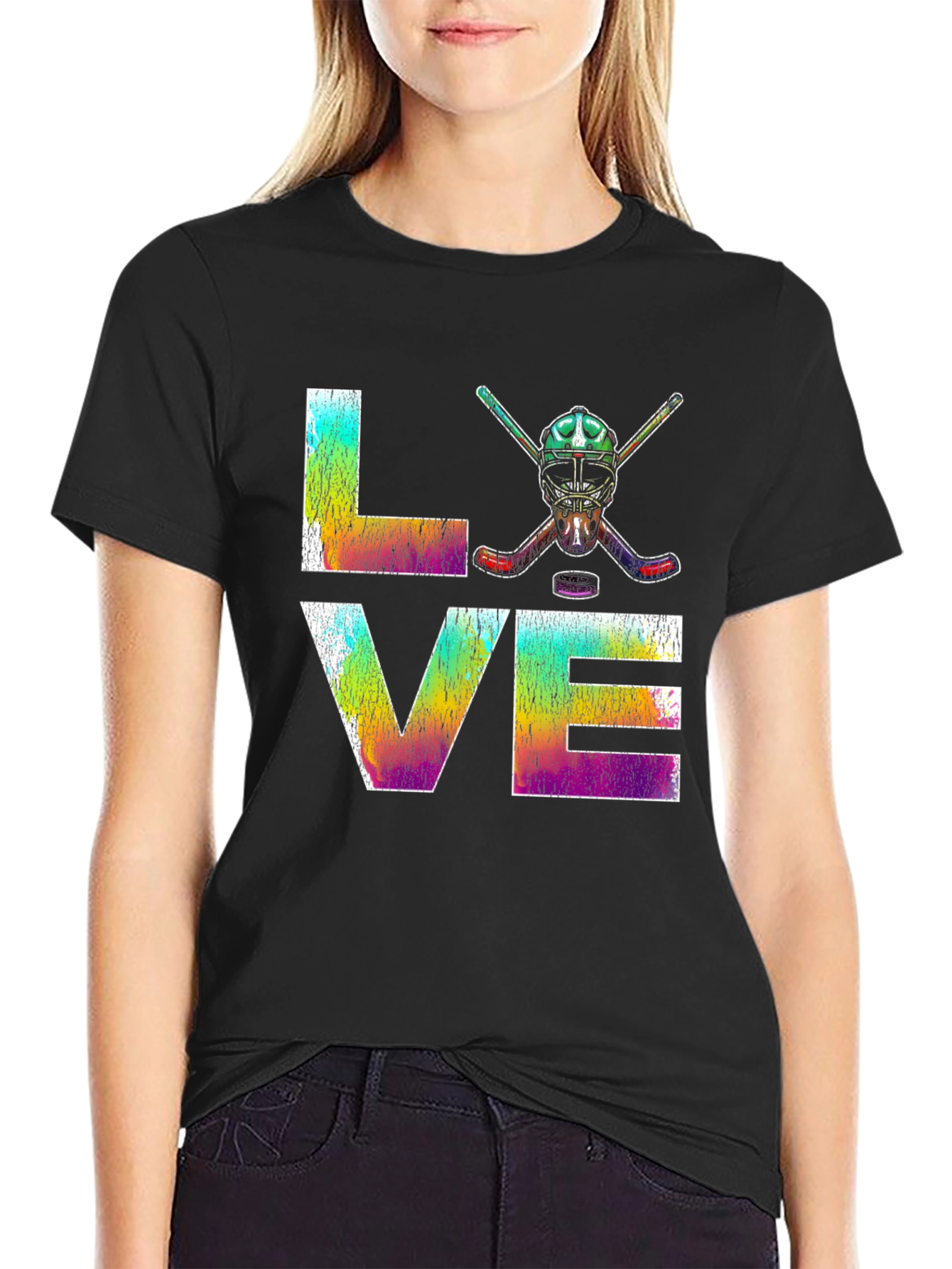 LOVE Hockey Graphic T-Shirt
