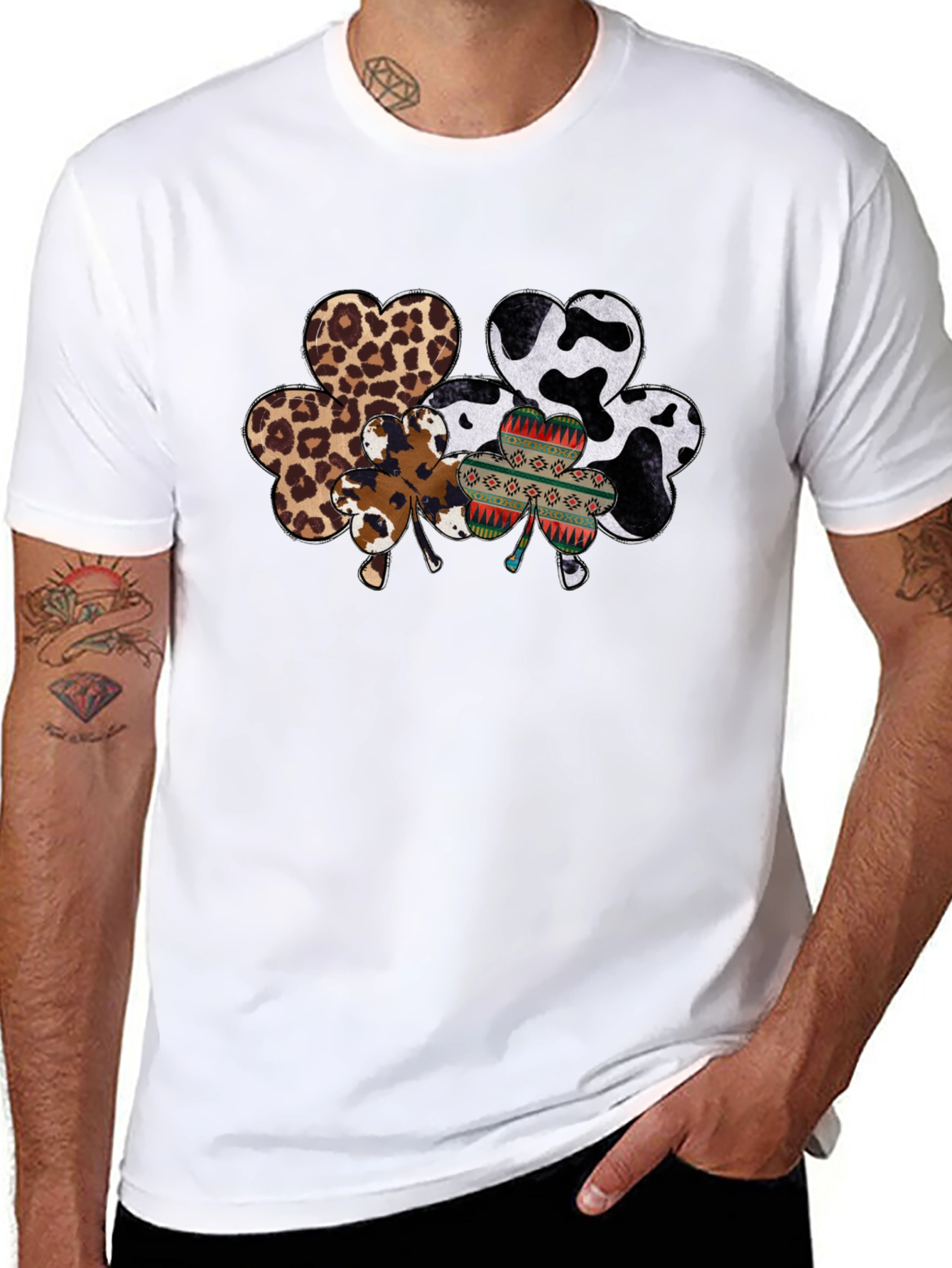 St Patricks Day Clover Print Tee