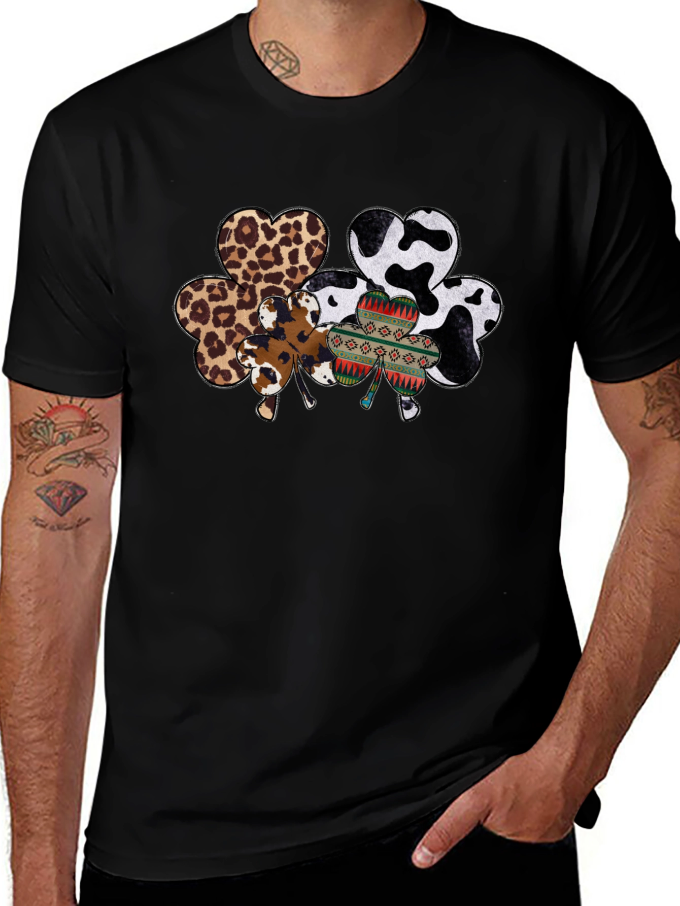 St Patricks Day Clover Print Tee