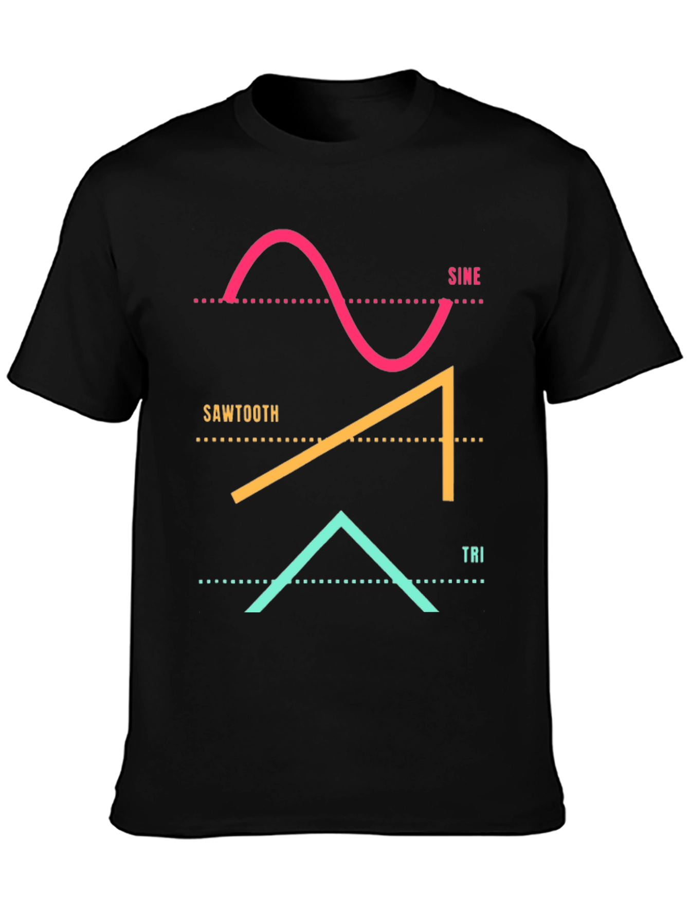 Sine Sawtooth Tri Waveform Graphic Tee