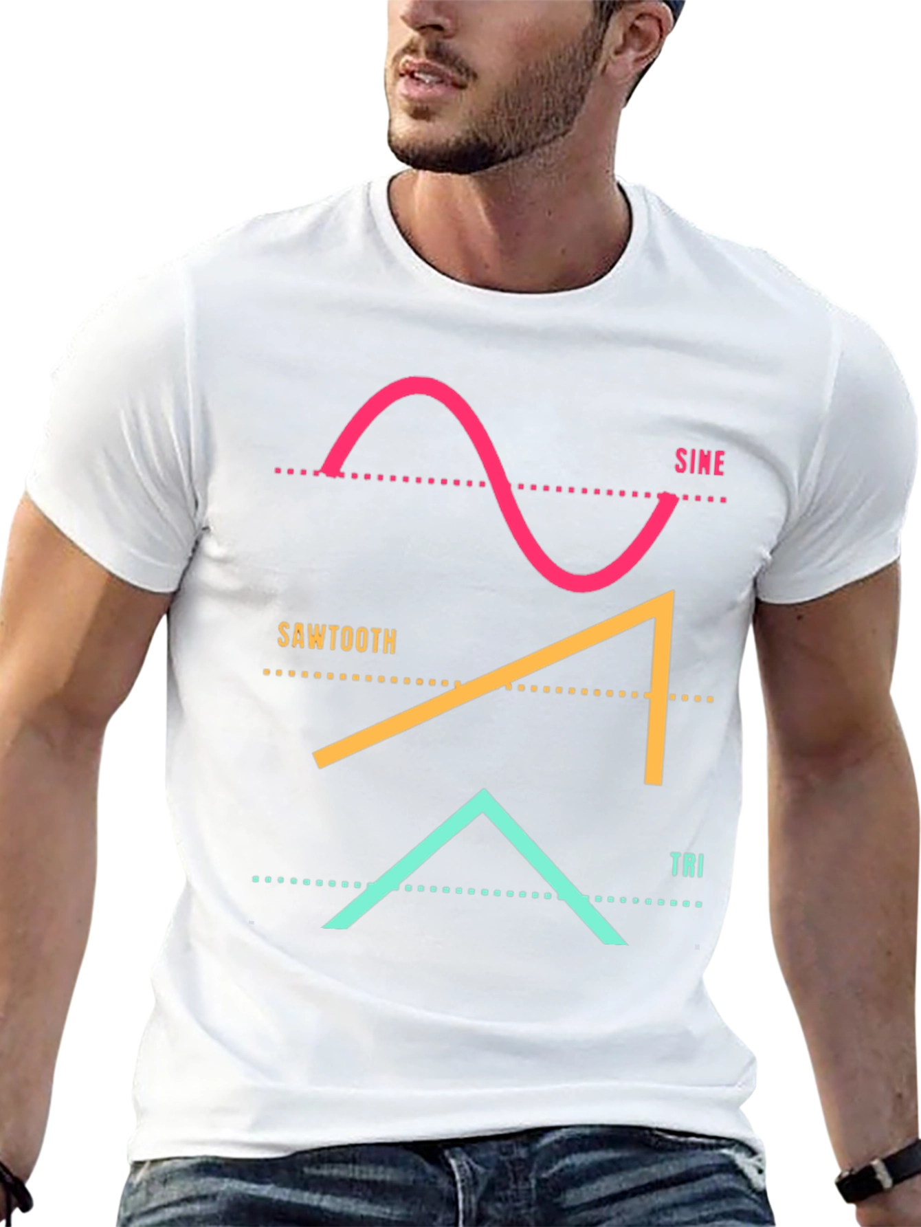 Sine Sawtooth Tri Waveform Graphic Tee