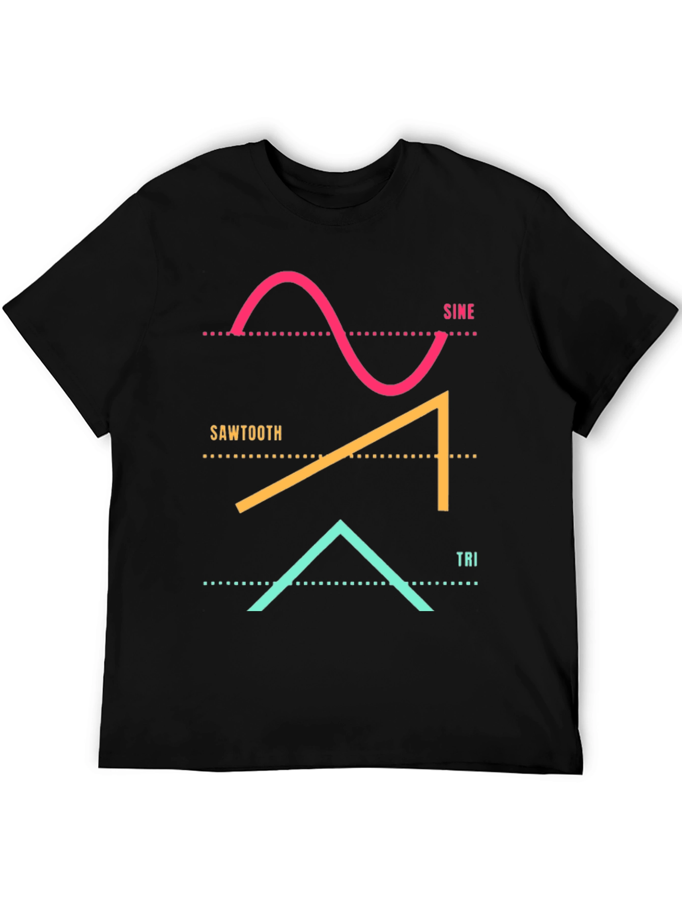 Sine Sawtooth Tri Waveform Graphic Tee
