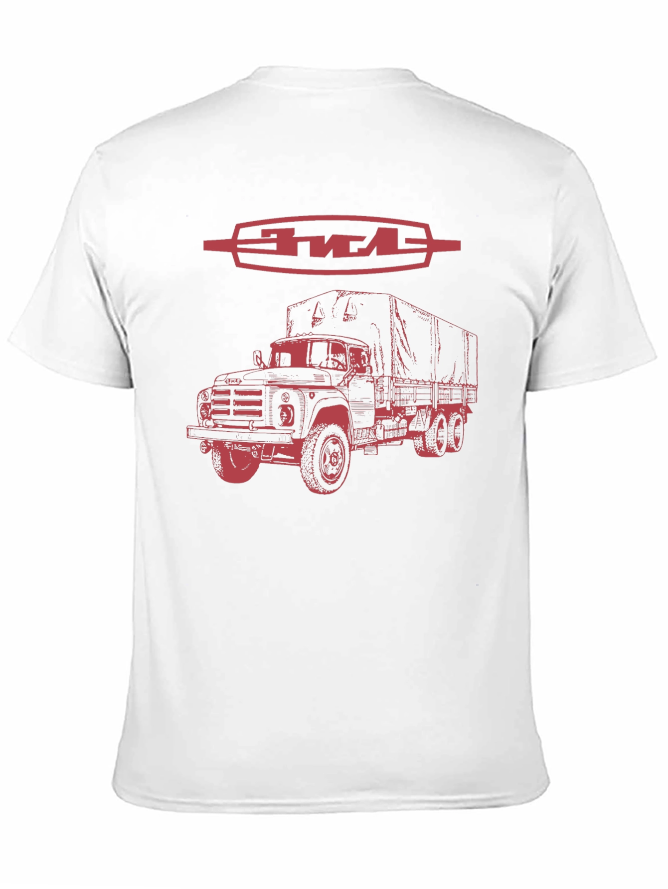 Retro ZIL Truck Graphic Tee - Classic Vehicle Design