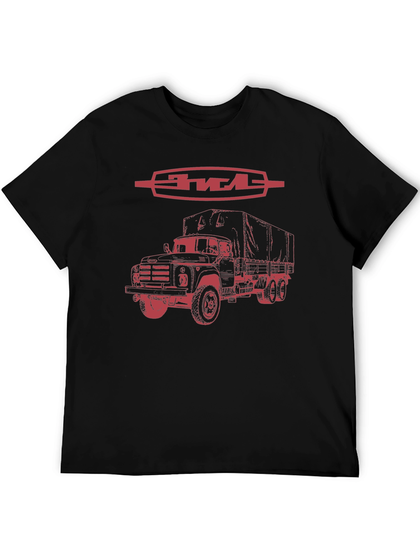 Retro ZIL Truck Graphic Tee - Classic Vehicle Design