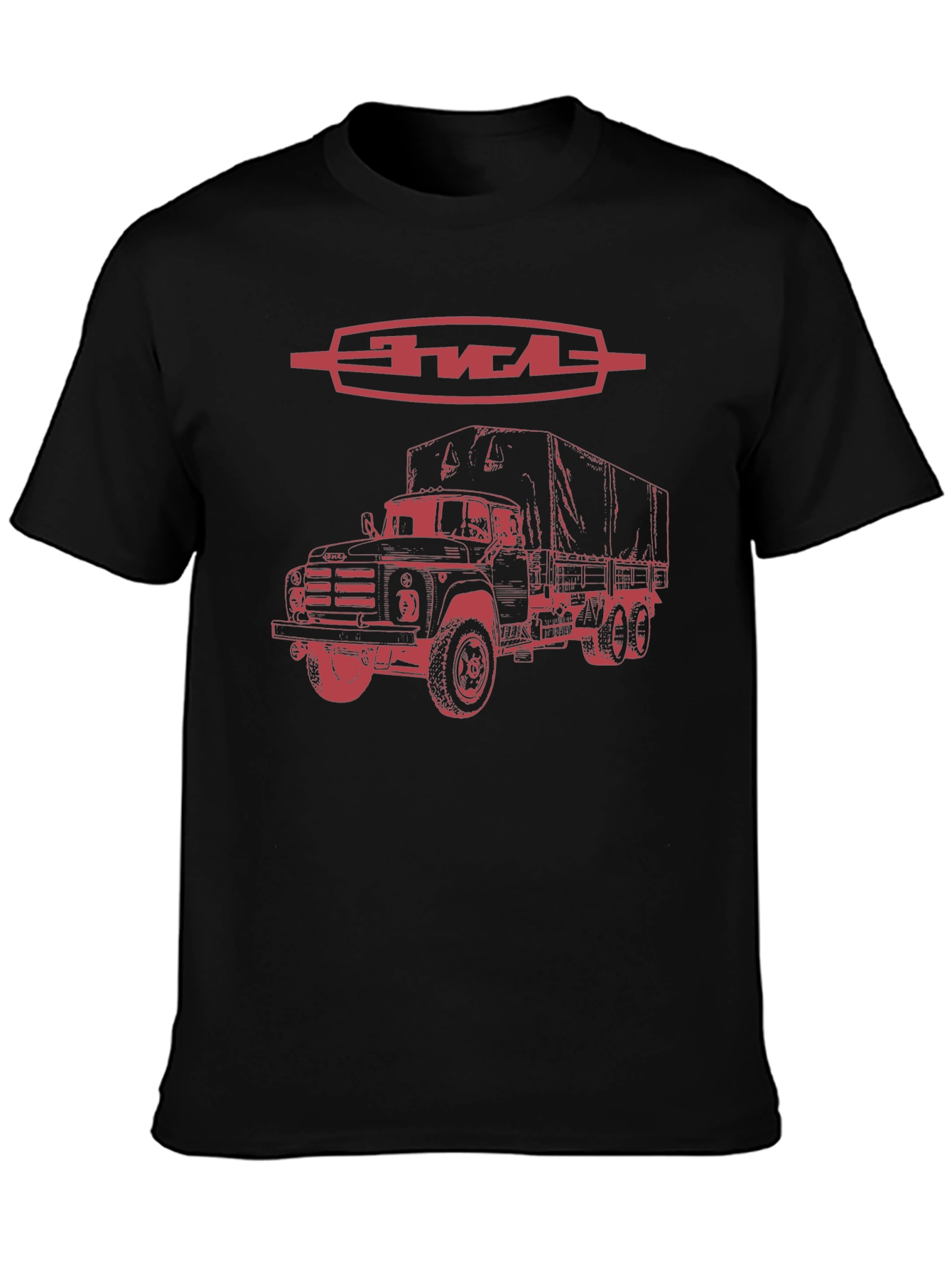 Retro ZIL Truck Graphic Tee - Classic Vehicle Design