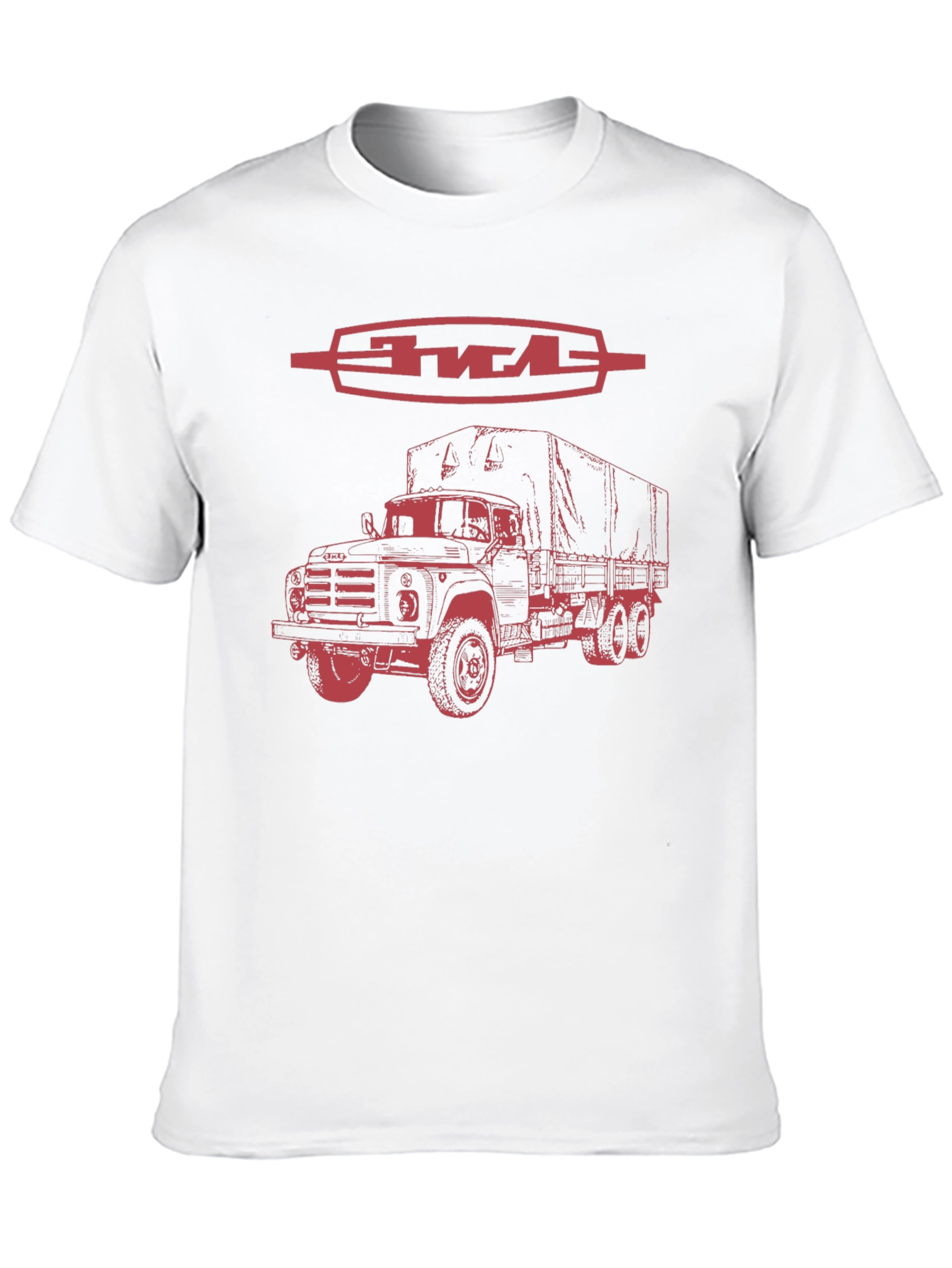 Retro ZIL Truck Graphic Tee - Classic Vehicle Design
