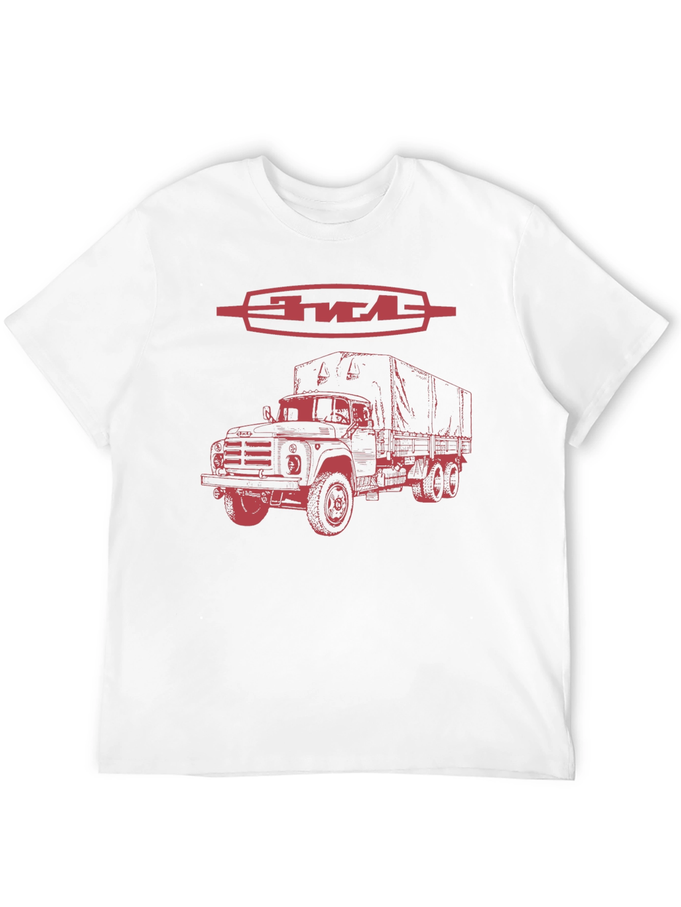 Retro ZIL Truck Graphic Tee - Classic Vehicle Design